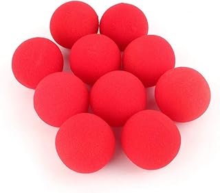 10Pcs Magic Sponge Ball Set, 4.5cm/1.77inch Red Sponge Softball Close-Up Magic Street Classic Comedy Trick Props Soft Red ...