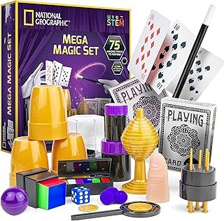 Blue Marble National Geographic Mega Magic Set - More Than 75 Magic Tricks for Kids to Perform with Step-by-Step Video Ins...