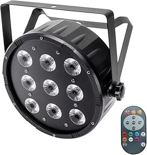 LED Par Light, 9LEDs 4-in-1 RGBW Stage Lights & 8CH DMX512 Master-Slave Sound Activated for Wedding Birthday Christmas Hol…